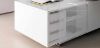 Picture of Desk with Melamine Top and White Laminate Service Unit