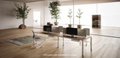 Immagine di Bench 04 posti con cassetti e screen