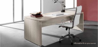 Immagine di Scrivania direzionale spessore 38 mm, rovere o noce stelvio