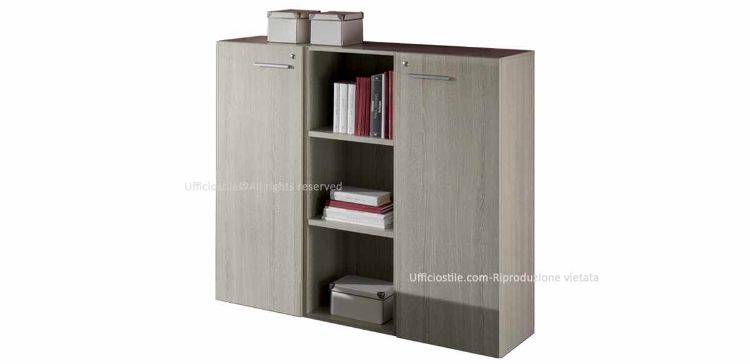 Immagine di Libreria media 01 vano a giorno e 02 ante