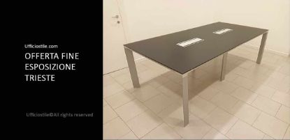 Immagine di Tavolo riunioni vetro con top access