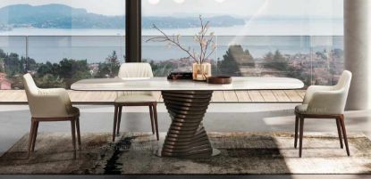 Immagine di Tavolo scrivania cm. 240 ceramica sagomato