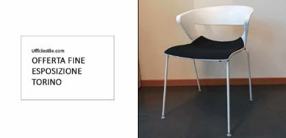 Immagine di Sedia impilabile con sedile imbottito Fine Expo