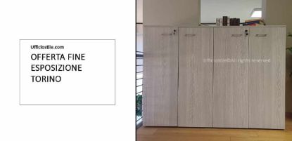Immagine di Libreria media 04 ante con top di finitura