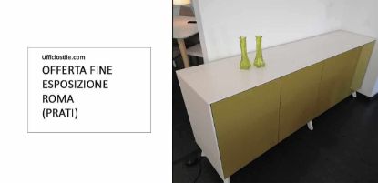 Immagine di Madia design con ante laccate lucide h.79 cm