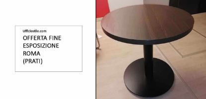 Immagine di Lounge Table rotondo h. 75 – Olmo e struttura nera