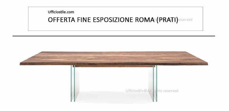 Immagine di Tavolo design con base in vetro FINE EXPO