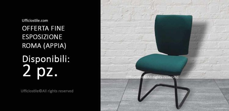 Immagine di Sedia cantilever verde FINE EXPO