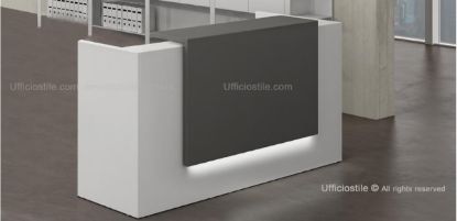 Immagine di Piccola Reception cm. 166 con mensola laccata led