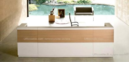 Picture of Office reception cm. 270 with wired worktops