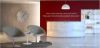 Immagine di Bancone ufficio reception curvo 60° laccato bianco