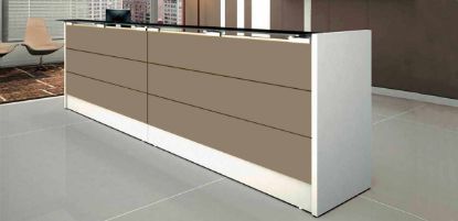 Picture of Linear office counter with colored inserts