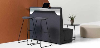 Picture of Small sofa, stools, pouf and small table