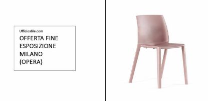 Sedia fissa in polipropilene con struttura a quattro gambe, Made in Italy, ideale per uffici, sale riunioni, aree attesa e ambienti professionali.