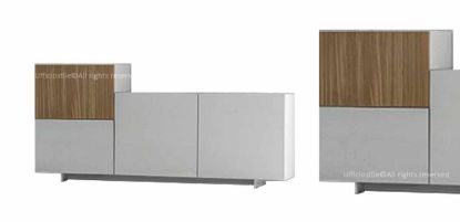 Madia componibile per ufficio Ufficiostile larga 180 cm, dotata di ante e 2 cassettoni, realizzata in conglomerato ligneo melaminico da 18 mm con lavorazione folding, codice prodotto ITDVNO01.