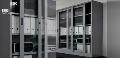 Picture of Cabinet with sliding glass doors cm, 180 x 45 x 200(H.)