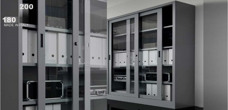 Picture of Cabinet with sliding glass doors cm, 180 x 45 x 200(H.)