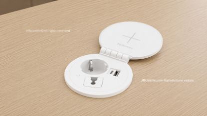 Picture of Power-Spot® 80 mm Type F with Qi and Cable Pass-Through