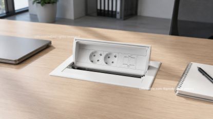 Picture of Desk In Recessed Power Unit