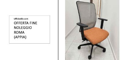 Immagine di Poltrona ufficio synchron tessuto arancione- rientro noleggio