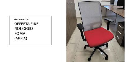 Immagine di Poltrona ufficio operativa tessuto rosso- rientro noleggio