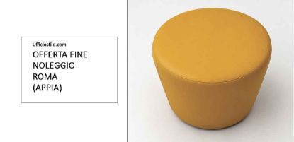 Immagine di Pouf circolare giallo diametro 55 cm