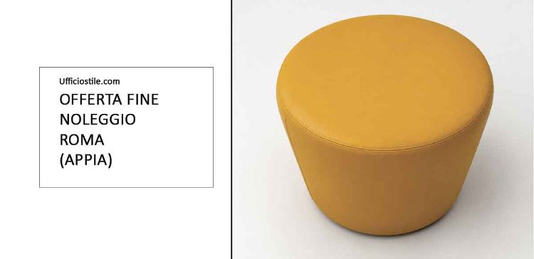Immagine di Pouf circolare giallo diametro 55 cm
