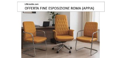 Immagine di Trittico coordinato di sedute direzionali e visitatore gialle