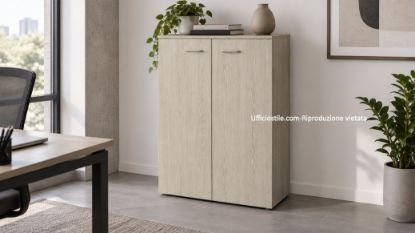 Immagine di Armadio ufficio medio 02 ante Rovere