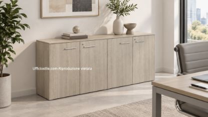 Immagine di Libreria bassa ufficio  04 ante  cm.180x45 Rovere