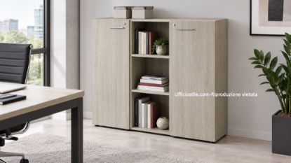 Immagine di Libreria media 01 vano a giorno e 02 ante