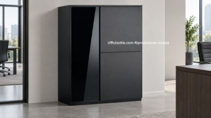 Immagine di Madia con anta in vetro push-pull