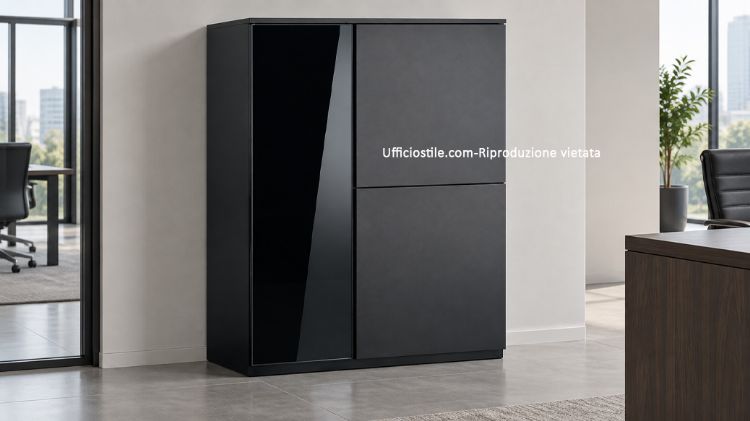 Immagine di Madia con anta in vetro push-pull