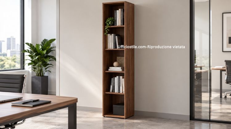 Immagine di Contenitore ufficio alto a giorno H. 213 Noce Stelvio