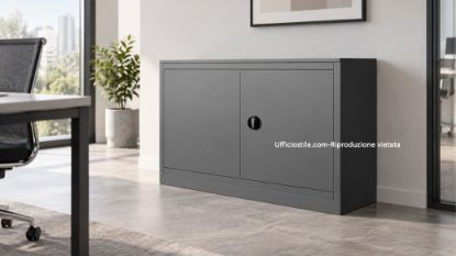 Immagine di Armadio ufficio metallo con ante cm. 120 x 45 x 88 (h)