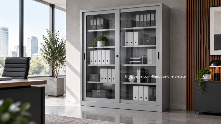 Picture of Cabinet with sliding glass doors cm, 150 x 45 x 200(H.)