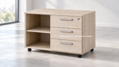 Picture of Mobile service unit on castors, with 3 lockable drawers