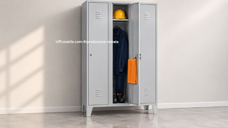 Immagine di Armadio spogliatoio 3 posti profondità 35 cm.