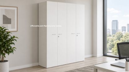 Immagine di Armadio ufficio alto 04 ante Bianco