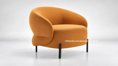Poltrona Juke imbottita per aree attesa con struttura a colonna in doppio tubolare metallico, piedini in plastica PE antigraffio neri, sedile e schienale imbottiti con resine espanse indeformabili a doppia densità e rivestimento in poliestere FR Trevira CS.