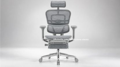 Poltrona ufficio ergonomica EGREEN con braccioli regolabili 5D, sedile e schienale in mesh a rilascio di pressione differenziata, sostegno lombare Up-Down regolabile in 6 posizioni, meccanismo sincronizzabile bloccabile in 4 posizioni e regolazione della profondità del sedile.