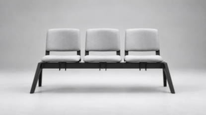 Picture of Clio Cover Bench 03 P Upholstered Three-Seater Waiting Bench