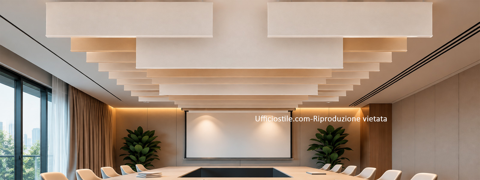 Conference room con trattamento acustico