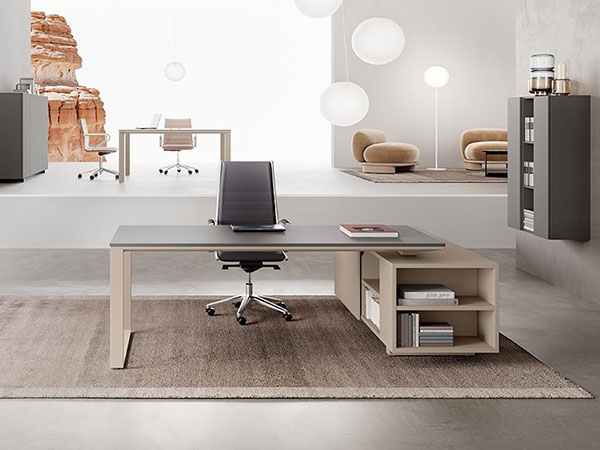 Scrivania manager con service integrato