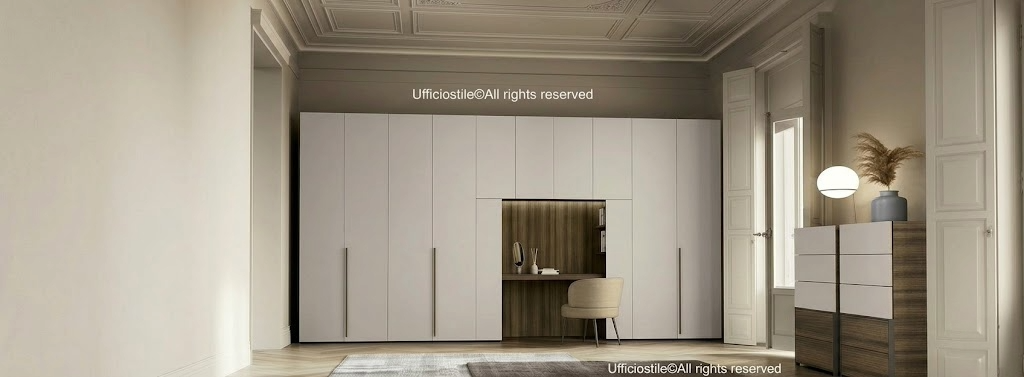 Armadio e moduli contenitivi con finiture contract