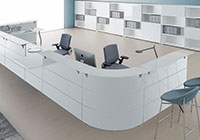 Bancone reception Aba in ambientazione professionale
