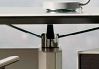 De Symetria gamba multimateriale con supporto a croce cromato