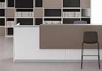 Finiture melaminiche e gres disponibili per la linea Kub