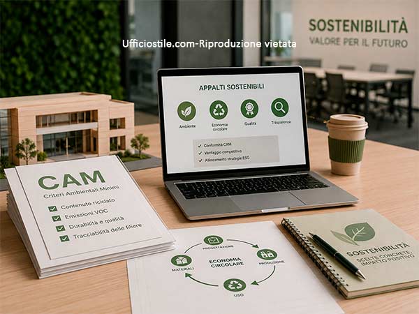 Documenti e capitolati con requisiti CAM per arredi ufficio