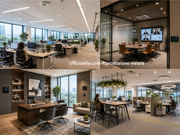 Configurazioni di uffici con soluzioni di efficienza energetica integrate